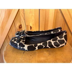 MICHAEL KORS Giraffe Print Calf Hair Ballet Flats Women 8.5